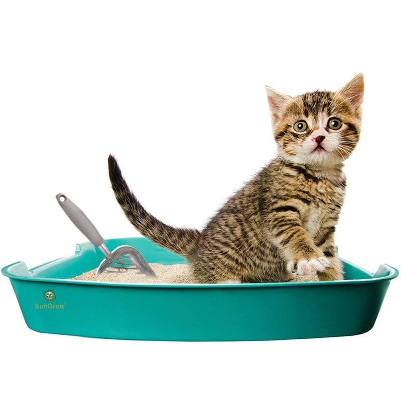 [Australia] - SunGrow Non-Stick Cat Litter Sifter Scoop, Manages Big Clumps of Multi-cat Families, No Wrist Pain or Hand Fatigue, Industrial-Grade Aluminum Alloy, Family Heirloom 