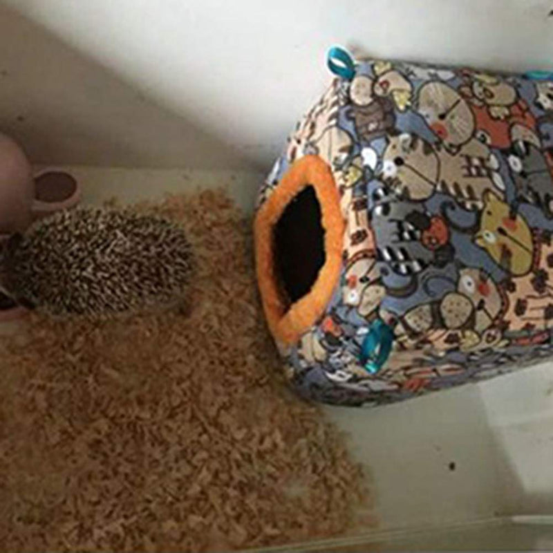 [Australia] - Tfwadmx Warm Guinea Pig Hamster Bed Hedgehog Hut Plush House Winter Nest Hanging Hammock Hideaway Cave Cage for Small Animal Rat Sugar Glider Chinchilla 