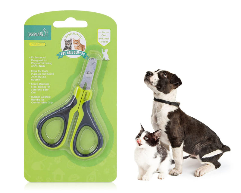 Cat claw scissors with 25 degree cutting head, nail clippers for cats, nail scissors, cat nail cutter, cat nail clipper, cat claw cutter for small dogs, puppies, rabbits and guinea pigs S green - PawsPlanet Australia