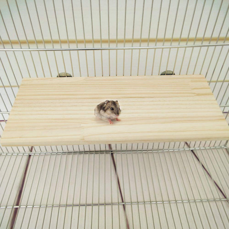 BILLIOTEAM 4 Size Bird Wood Platform, Rectangle Square Wood Perch Stand Board Habitat Cage Corner Shelf with Stainless Steel Washers for Budgie,Parakeet,Parrots,Cockatiel,Hamster,Gerbil,Chinchillas - PawsPlanet Australia