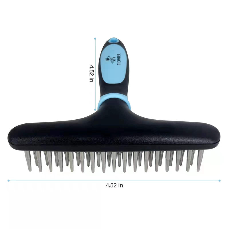 Undercoat Rake for Dogs, Pet Grooming Brush, FIOVIEL Designed for Breeds with Medium to Long Undercoats, Reduces Shedding by up to 95% Professional Deshedding Tool, Easy Mats & Tangles Removing (Blue) Blue - PawsPlanet Australia