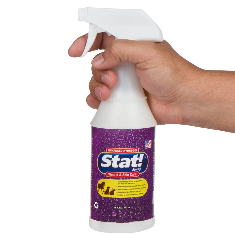 Stat! Spray Cat and Dog Wound Care - Pet First Aid Spray Promotes Fast Healing and Soothing Relief - Topical Animal Treatment for Hot Spots, Cuts, Burns, Itching, and Other Skin Irritations 16 oz - PawsPlanet Australia