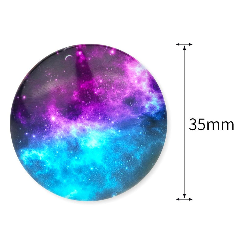 Starry Sky Pattern Refrigerator Magnets - 16 Pack Fridge Magnets for Refrigerator Office Cabinets Whiteboards Photo, 1.35 Inches Diameter, Best Housewarming Home Decorations Gift. Black - PawsPlanet Australia