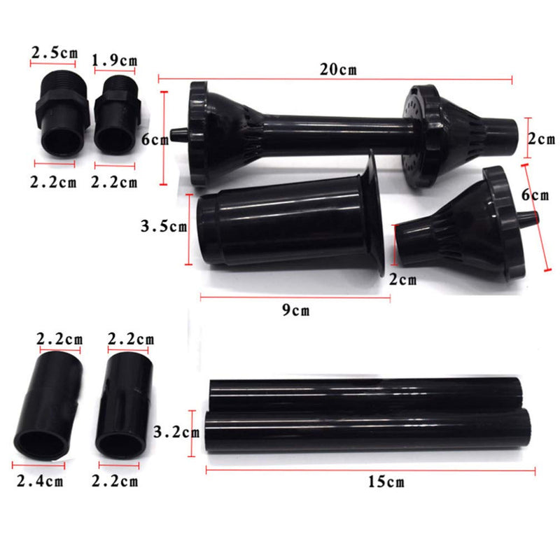 TOPBATHY 9 Pcs Fountain Pump Nozzle Set Water Spray Heads for Submersible Pump Pool Pond Fountain - PawsPlanet Australia