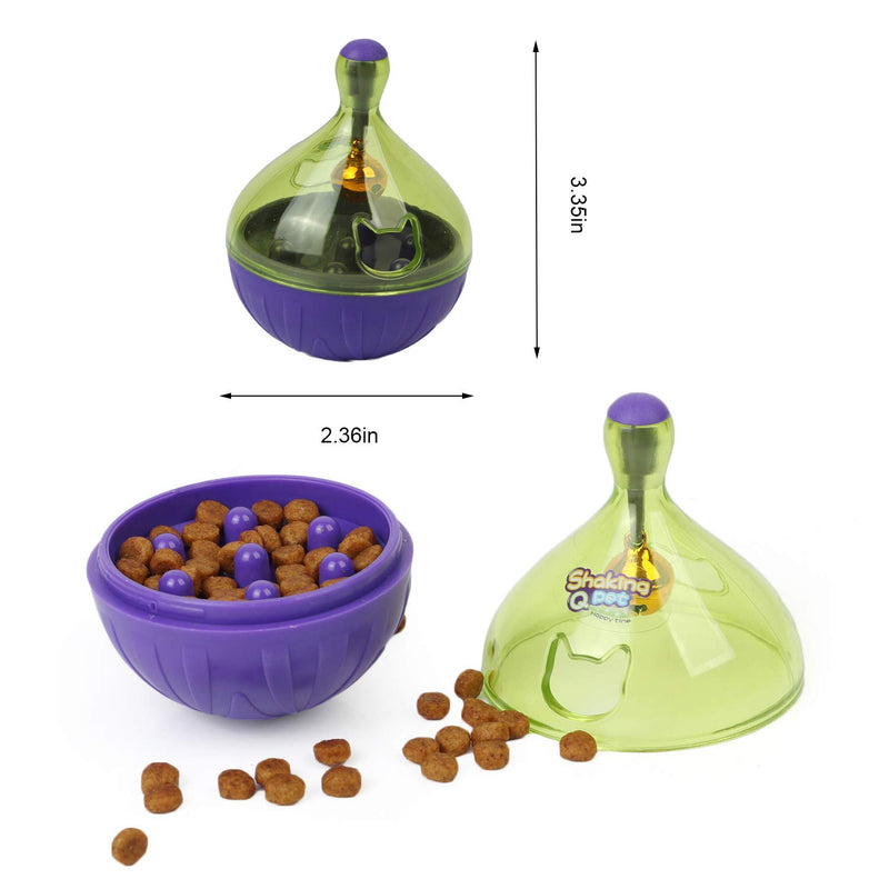 [Australia] - Hcpet Cat Toys Interactive Kitten Slow Feeder Cat Food Ball Toys Balls Fish Mice 4PCS 