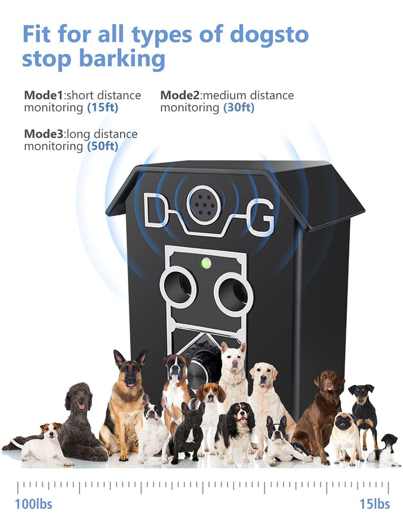 Anti Barking Device, Dog Barking Control Devices Sonic Bark Deterrents Bark Deterrent Indoor & Outdoor Use 50 Ft Range Safe for Dogs & Human Black - PawsPlanet Australia