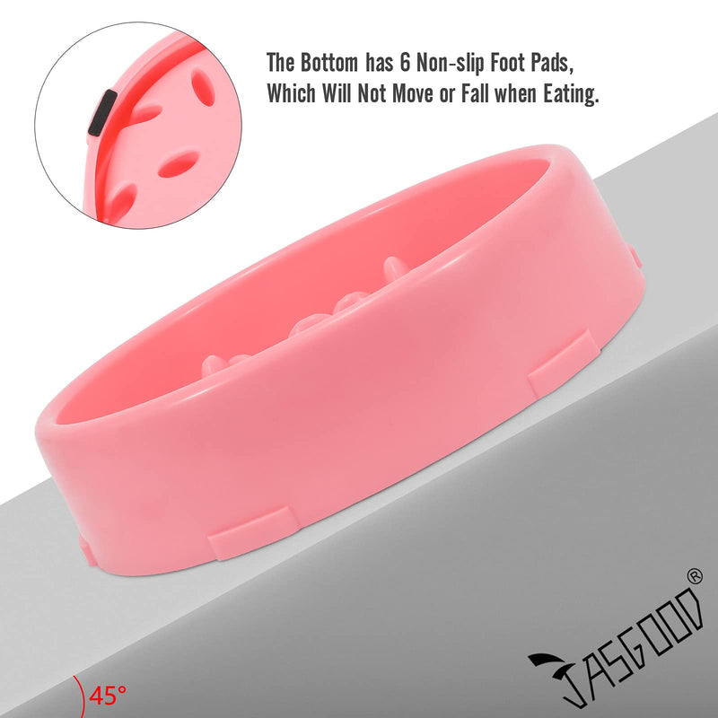 JASGOOD Slow Eating Dog Bowl Fun Interactive Feeder Slow Feeder Bowl Healthy Eating Diet Bloat Foraging Dog Bowl 1-Pink - PawsPlanet Australia