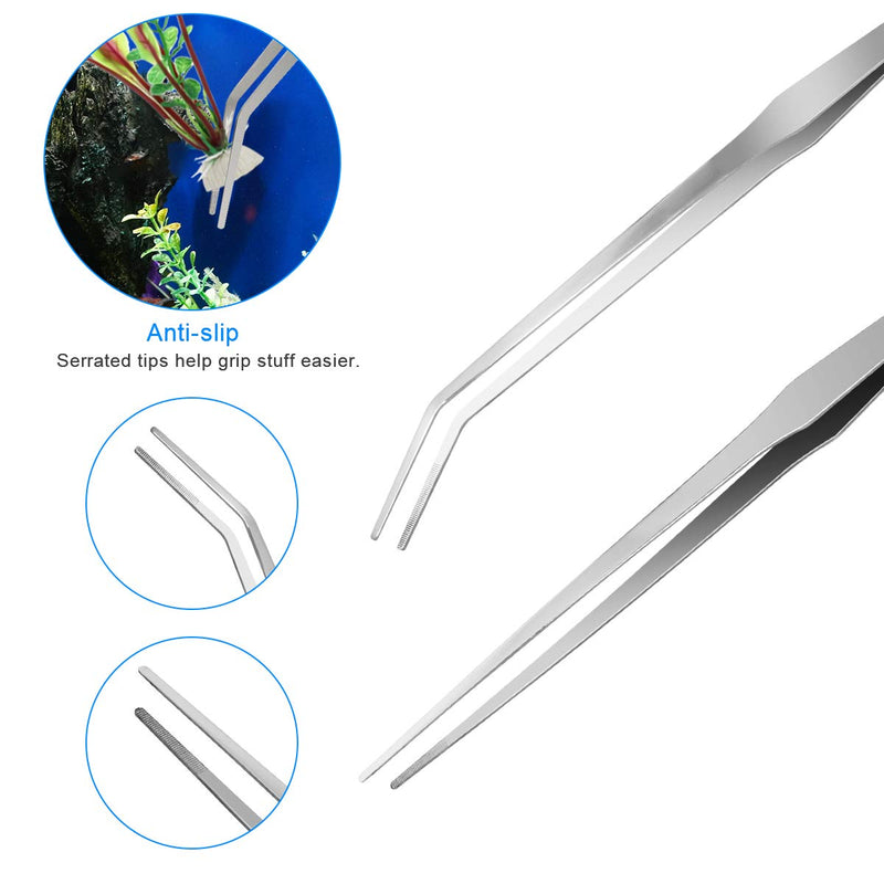 Luxiv Aquarium Aquascape Tools Kit, 6 in 1 A Aquatic Plant Aquascaping Tool Stainless Steel Tweezers Scissors Spatula for Aquarium Tank Clean Aquascape Tools with Fishing Net, 80P PH Paper - PawsPlanet Australia