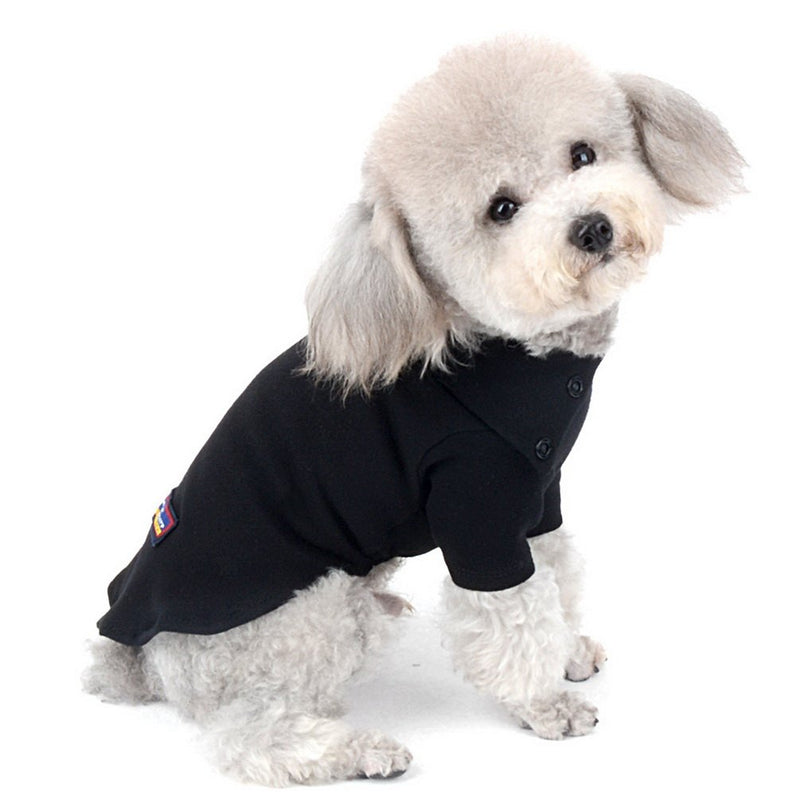 [Australia] - SMALLLEE_LUCKY_STORE Pet T Shirts for Small Dog & Puppies Large Black 