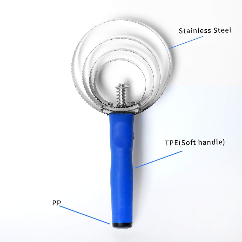 BOTH WINNERS Reversible Stainless Steel Curry Comb with Soft Touch Grip Royal Blue - PawsPlanet Australia