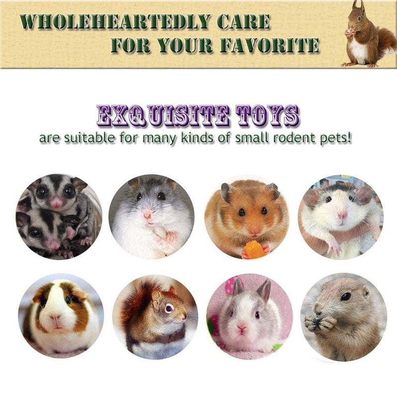 10 Pack Small Animal Combo Apple Wood Activity Toys, Hamsters Chew Toys, Rat Chinchilla Snacks Toys for Pets Organic Natural Accessories 10pcs - PawsPlanet Australia