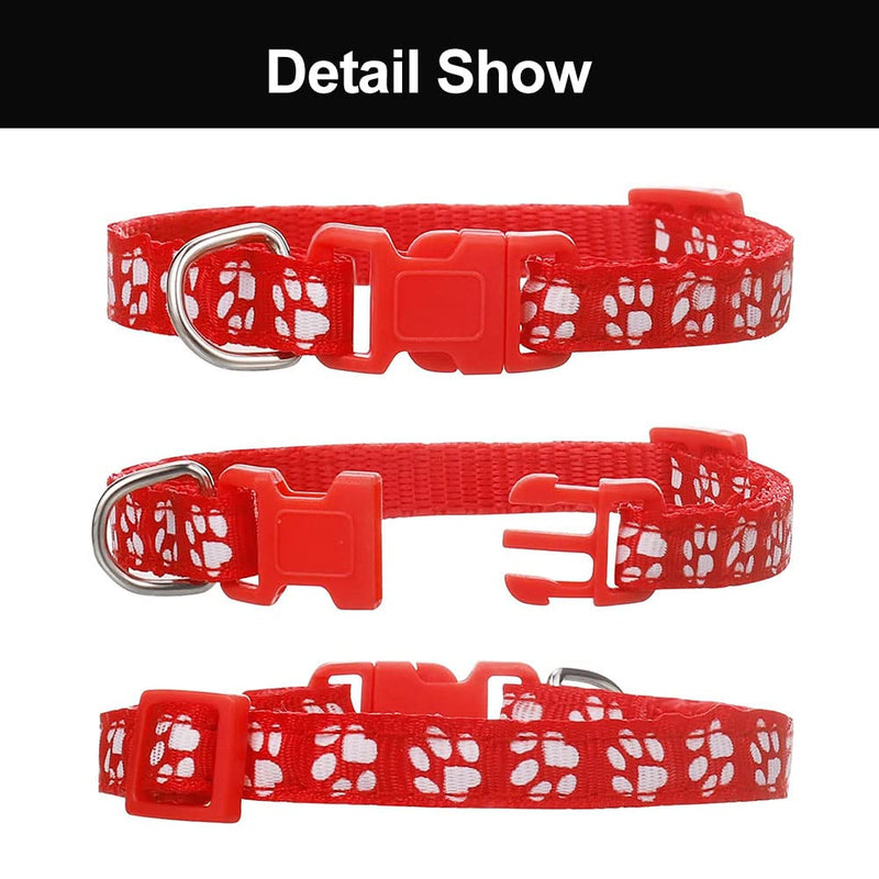 Dog collar, puppy collar with leash set, dog collar small dogs, dog collar, small dog collar, dog collars, dog collar and leash set, adjustable dog collar with leash, (black + red) - PawsPlanet Australia