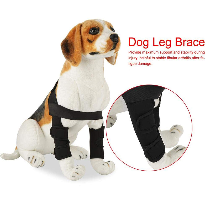 1 Pair of Dog Canine Front Legs Brace Compression Wraps Pet Protective Sleeve Injury Bandage Wrap for Limping, Joint Pain, Lameness and Loss of Stability from Arthritis(Black, L) Black, L - PawsPlanet Australia