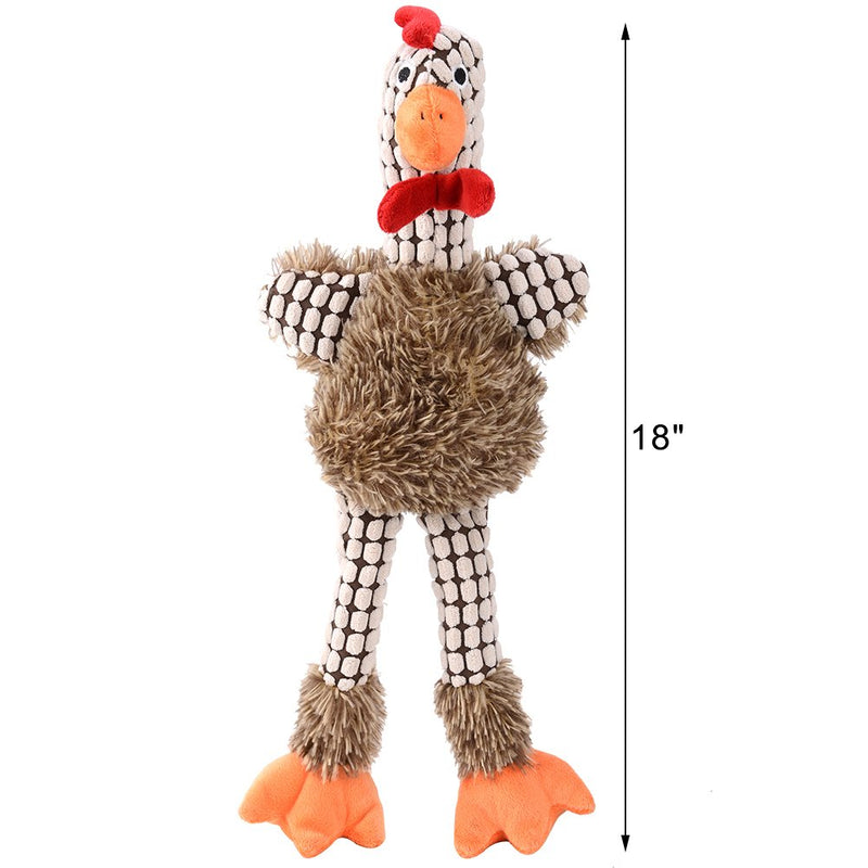 [Australia] - EXPAWLORER Tough Plush Dog Toys Squeaky for Medium to Large Breeds Dogs, Turkey 18" 