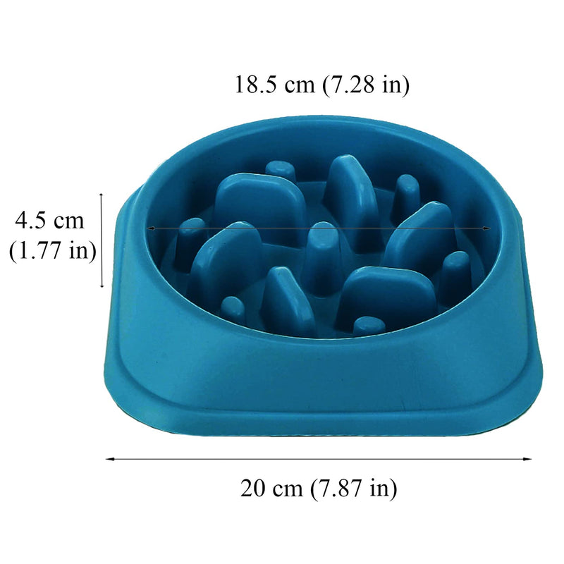 Suhaco Dog Slow Feeder Bowl Interactive Maze Feeding Dogs Puzzle Anti-Overeating Bowls (M, Dark Blue) M - PawsPlanet Australia