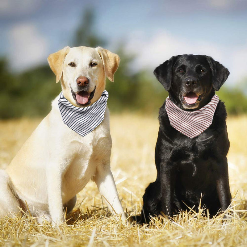 [Australia] - WanKoo Dog Bandanas 5 Pack, Reversible Plaid Printing Dog Scarf Boy and Girl Dogs Handkerchief Washable Triangle Bibs for Small Medium and Large Dogs 