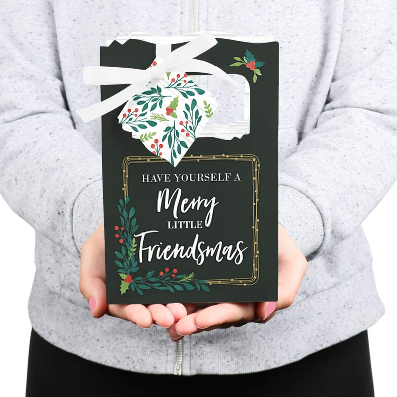 Big Dot of Happiness Rustic Merry Friendsmas - Friends Christmas Party Favor Boxes Gift Bag - Set of 12 - PawsPlanet Australia