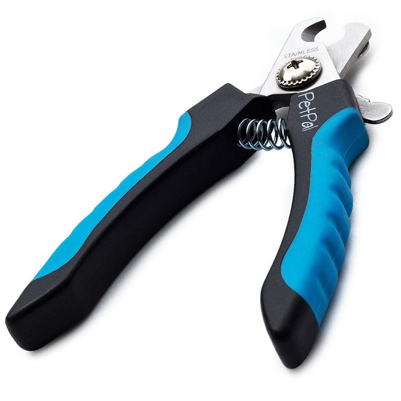 PetPäl professional claw scissors for dogs and cats in pet salon quality - claw trimmer, claw care for at home - claw care is easy and safe for home thanks to the spacer - Safety Guard L - PawsPlanet Australia