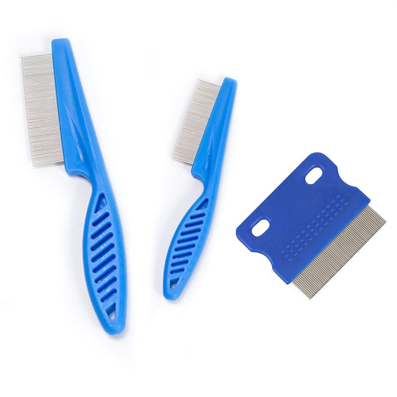 Grooming comb pet flea comb stainless steel flea comb dogs cats flea comb professional pet comb is used for combing animal hair, removing fleas, tangles, stains, tears, pet care - PawsPlanet Australia