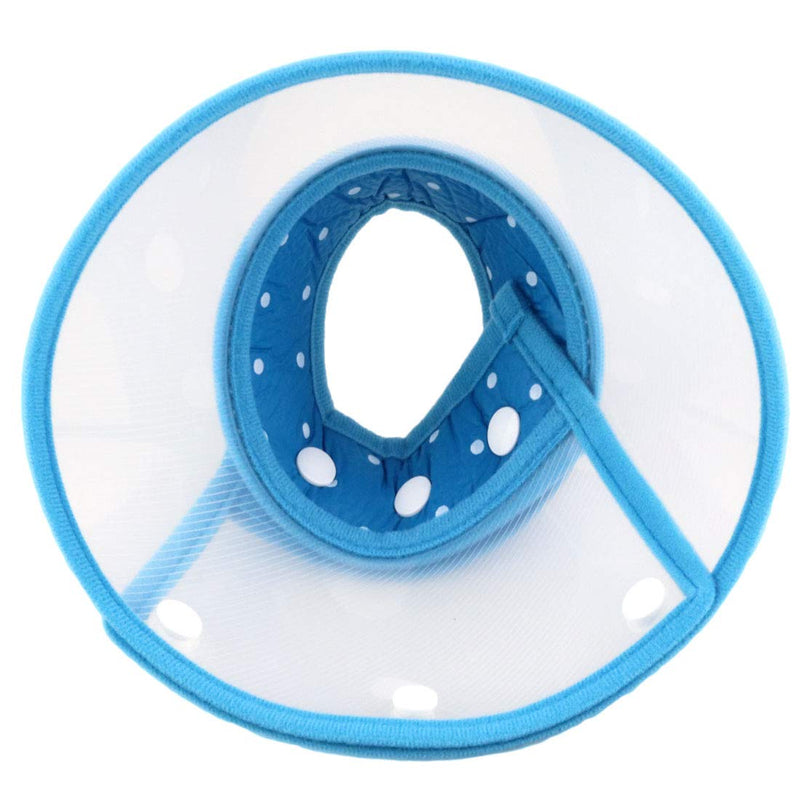 [Australia] - Cat Cone Dog Cone Collar Soft Dotted Recovery Collar After Surgery for Cats Kitten Puppy Small Dogs Pets Animals S Blue 