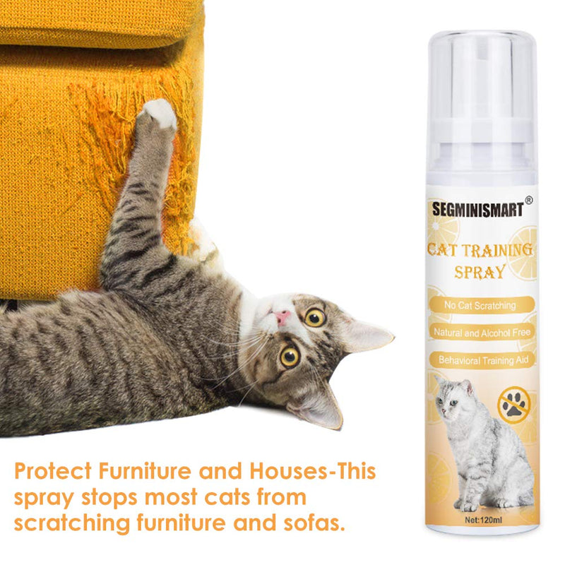 SEGMINISMART Cat Scratch Deterrent Spray, Cat Training Spray, Cat Scratching Training Spray, Suitable for Plants, Furniture, Floors - PawsPlanet Australia