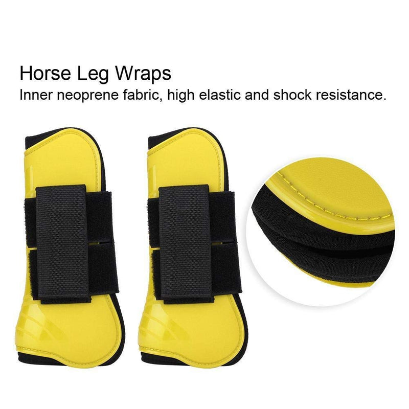 Broco 1 Pair of Horse Jumping Leg Boot Protection Support Wrap Equestrian Equipment(Yellow) - PawsPlanet Australia