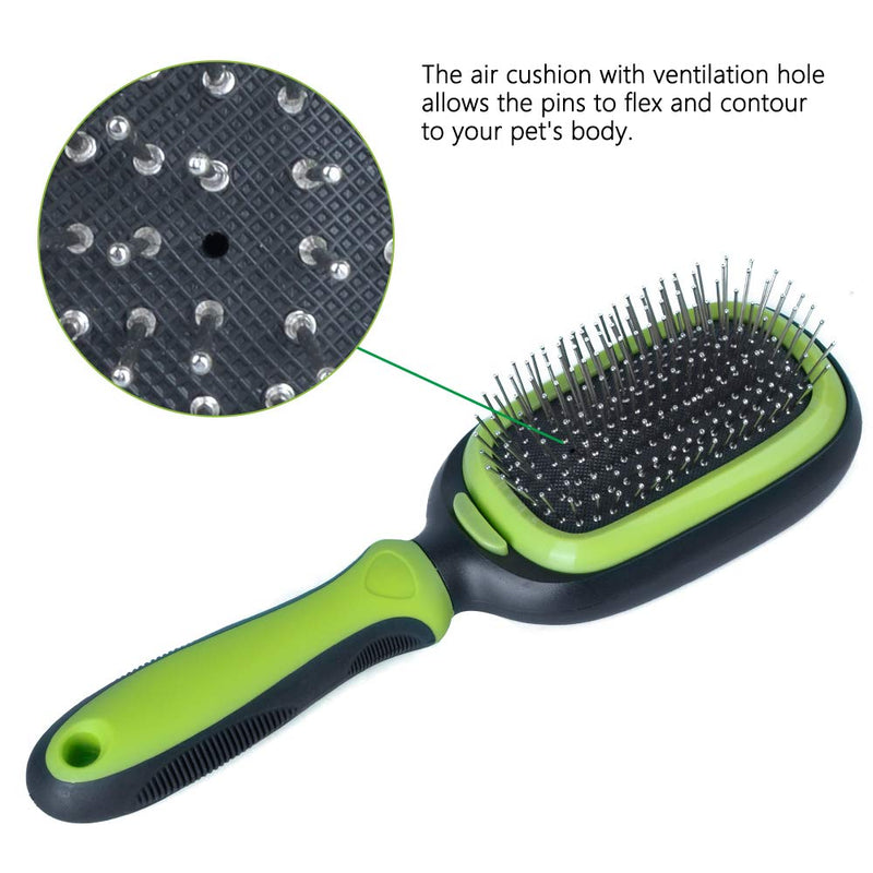 [Australia] - 5 in 1 Pet Grooming Kit for Dogs and Cats, Dual Side Pet Grooming Brush Set, Detachable Pet Hair Dematting Comb, Desheeding Comb, Bristle Brush, Pin Brush, Bath Brush 