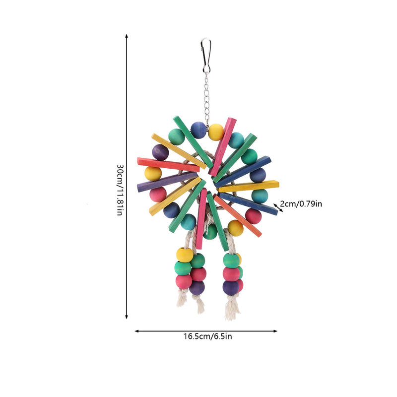 Bird Parakeet Toys, Hanging Toy Parrot Swing Ferris Wheel Chewing Toy Sunflower Toy Climbing Ladder Rotating Ladder Suitable for All Kinds of Medium and Small Parrots - PawsPlanet Australia