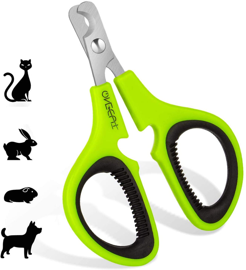 OneCut Pet Nail Clippers, New Update Version Cat & Kitten Claw Nail Clippers for Trimming, Professional Pet Nail Clippers Best for a Cat, Puppy, Kitten & Small Dog (Green) Green - PawsPlanet Australia