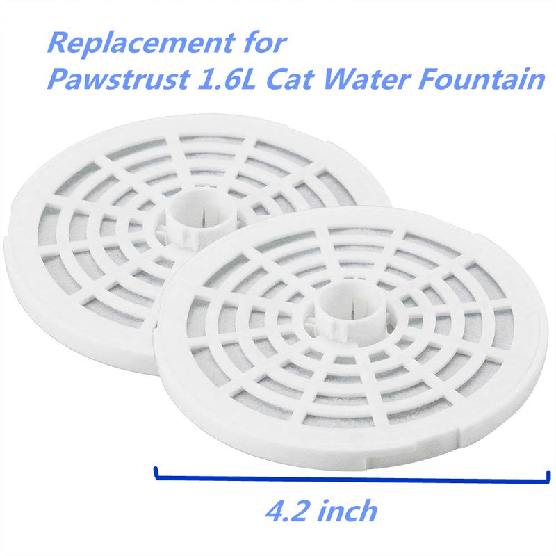 PAWSTRUST Replacement Filters for Pet Fountain,Pet Water Fountain Replacement Healthy and Hygienic Carbon Filters 1.6 L Flower Fountains Cat and Dog Automatic Flower Water Dispenser,2 Packs - PawsPlanet Australia