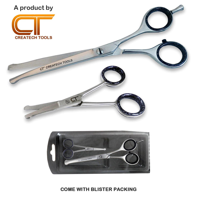 CT Pet Cat Dog Grooming Scissors Kit – 6.5 & 4 inch Hair Cutting Scissors Set, Stainless Steel Curved Blades with Safety Round Tips for Your Beloved Pets - PawsPlanet Australia