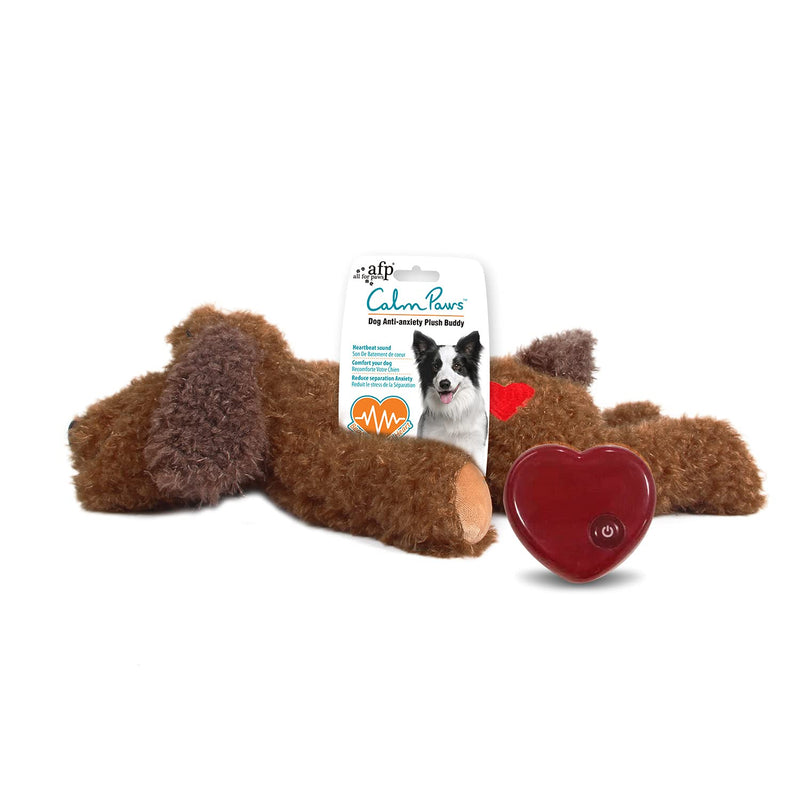 All For Paws Heartbeat Dog Toy,Dog Anxiety Relief,Dog Toys,Pet Toys,Dog Anxiety Relief Behavioral Training Aid Toy Brown Dog 48cm - PawsPlanet Australia