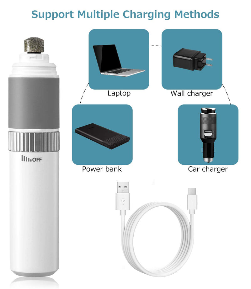 [Australia] - Mersuii Dog Nail Grinder with LED Light, Upgraded Pet Nail Trimmer with Quiet Low Noise 20 Hours Long Working Time Stepless Speed Regulation for Large Medium Small Dogs and Cats 