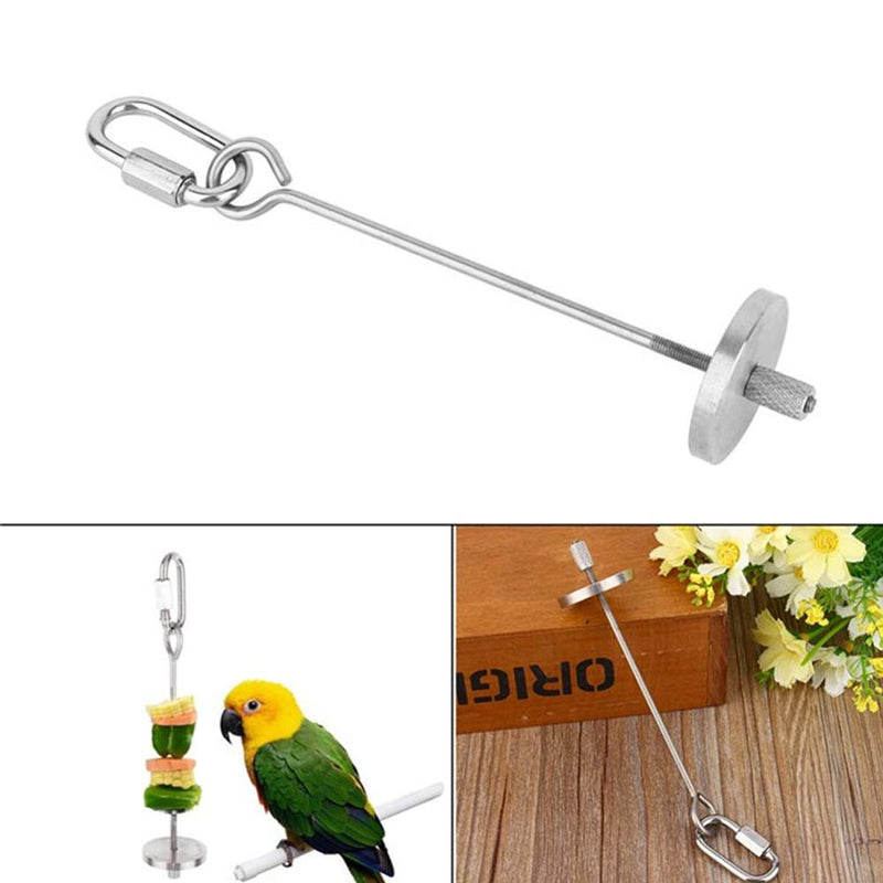 Wudong 2 Pcs Parrot Skewer,Stainless Steel Vegetable Fruit Stick Hanging Holder Birds Foraging Toy Spear Feeder for Bird Cage Accessories - PawsPlanet Australia