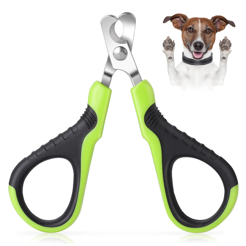 TIESOME Pet Nail Clippers, Professional Pet Trimmer with Guard Bar and Safety Lock Dog Claw Trimmer for Dogs and Cats Paw Care (Green+Black) - PawsPlanet Australia