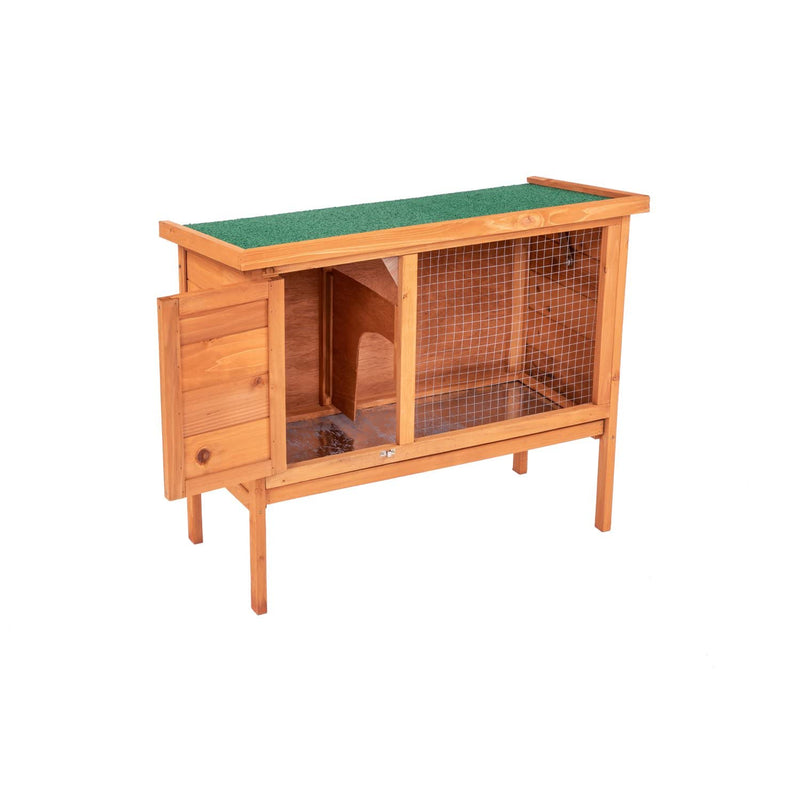 Oypla Single Rabbit Hutch 820x390x700mm - PawsPlanet Australia