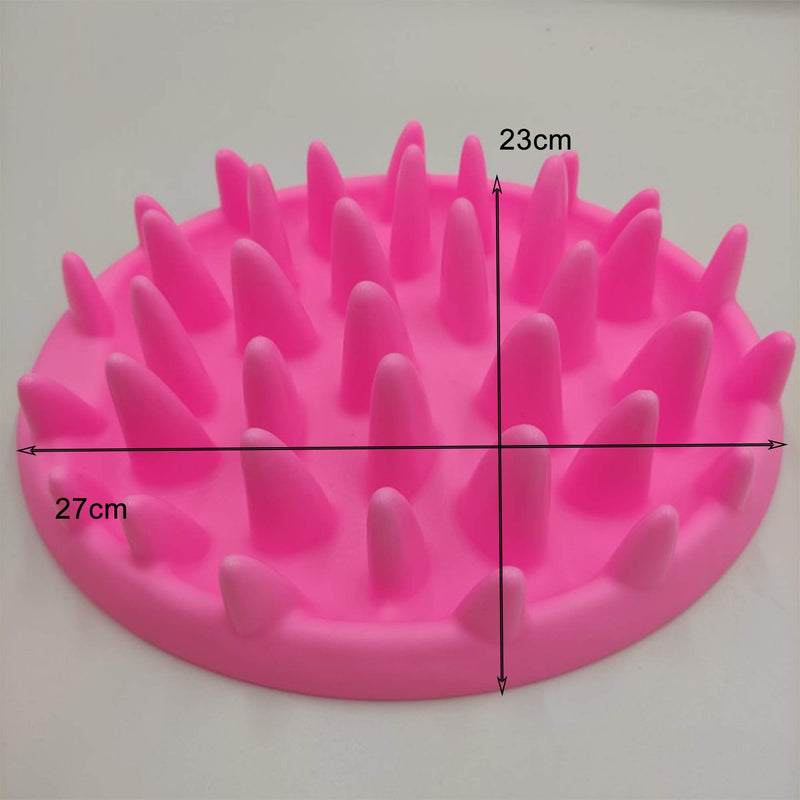 MINGZE Dog and Cat Bowl Slow Feeder Pet Interactive Fun Feeder Bowl, Slow Feed Dog Bowl Interactive Bloat Stop Pet Feed Bowl, Slow Down Eating, Pink - PawsPlanet Australia