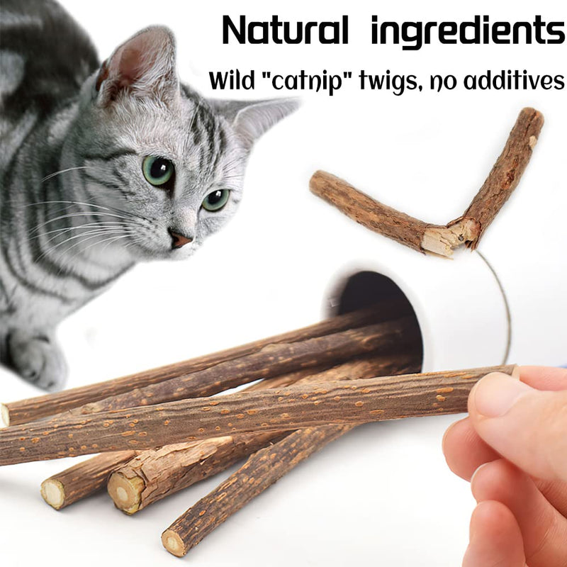Catnip stick, 20 pieces XiXiRan dental care cat sticks, Matatabi cat chew sticks, cat chewing sticks, catnip sticks toys, pure natural catnip toys, dental care - PawsPlanet Australia