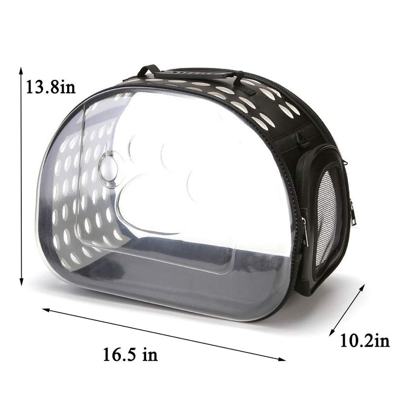 GELLEKMO transparent　Kennel Pet Carrier for Small Dogs, Cats, Puppy, Airline Approved Cat Carriers Dog Carrier Collapsible, Travel Handbag & Car Seat - PawsPlanet Australia