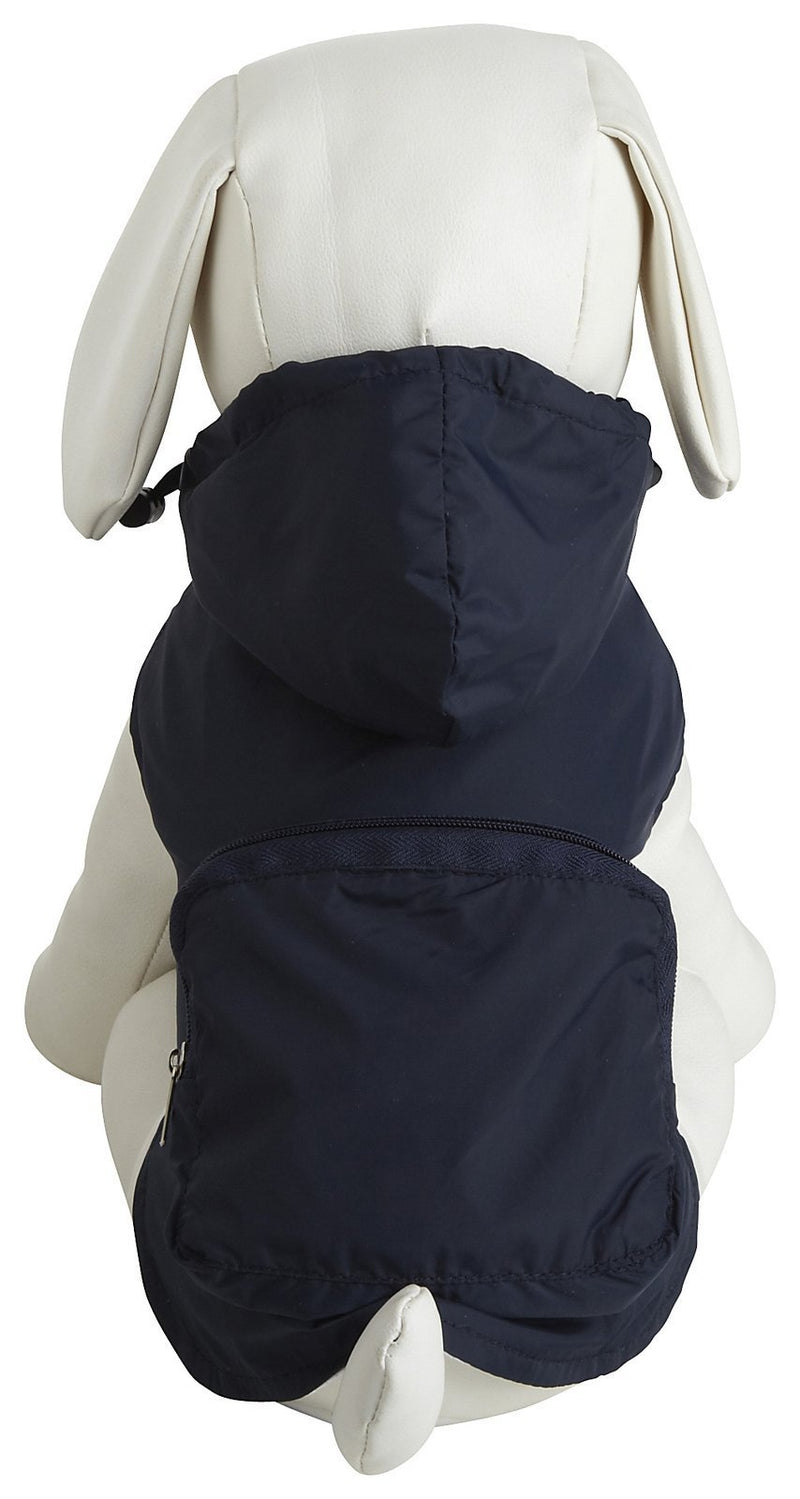 Fab Dog Pocket Travel Raincoat - Navy - X-Small - PawsPlanet Australia