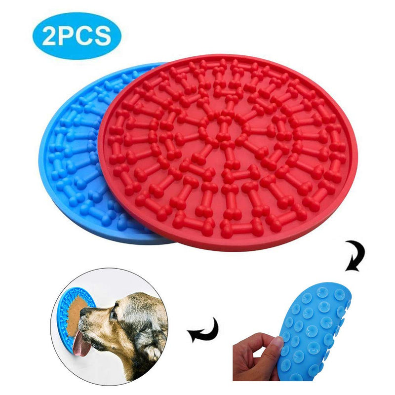 [Australia] - SHEN RONG Dog Lick Pad, Lick Mat,Shower Lick Pad,Bath Lick Mat,Dog Lick Shower,Dog Bath Peanut Butter Lick Pad for Pet Bathing, Grooming, and Dog Training（2Pack） 