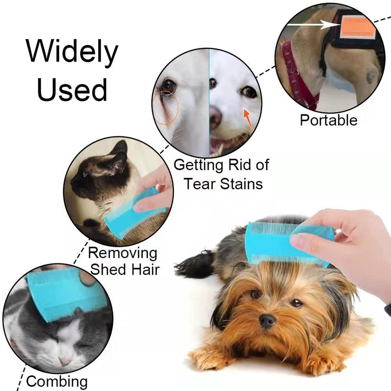 6 Pcs Flea Combs for Dogs Cats Hair Removal Massage Pet Combs for Removing Dandruff Hair Stains (Random Color) - PawsPlanet Australia