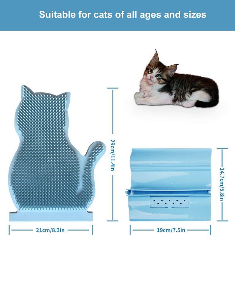 Cat face massager, Cat self groomer, Cat rubbing post suitable for all sized cats, Cat enrichment toys to enrich her environment. Cat shaped texture for self grooming. - PawsPlanet Australia