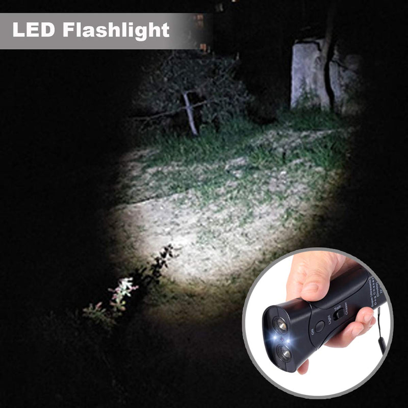 [Australia] - Handheld Dog Repellent & Trainer, Bark Stopper with LED Flashlight,Ultrasonic Dog Deterrent for Safety,Outdoor,Walking, Dog Trainer 100% Pet & Human Safe 