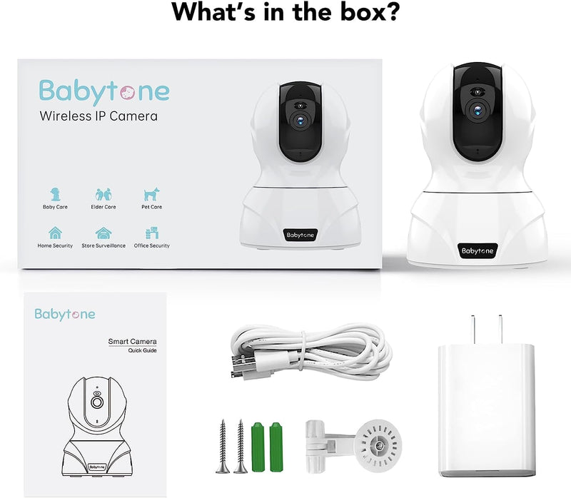 babytone 4MP 2.5K indoor surveillance camera, 2.4G/5GHz WIAN IndoorCam with 2-way audio, auto tracking, IR night vision, human/sound/motion detection, wireless security camera for baby/pet, Alexa 826 - PawsPlanet Australia