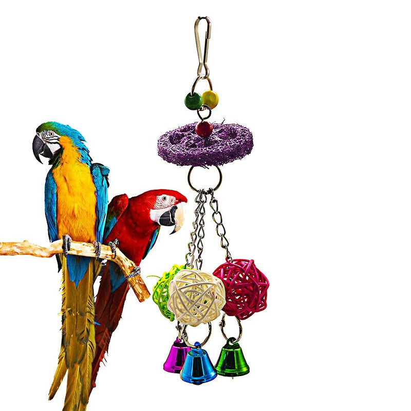 YouMen 40 Pcs Colourful Bird Toy Sepak Takraw 3cm Parrot Chewing Bite Gift Rattan Ball DIY Accessory Balls Bird Chew Toy for Parrots Budgies Parakeet Cockatiel African Grey Macaw - PawsPlanet Australia