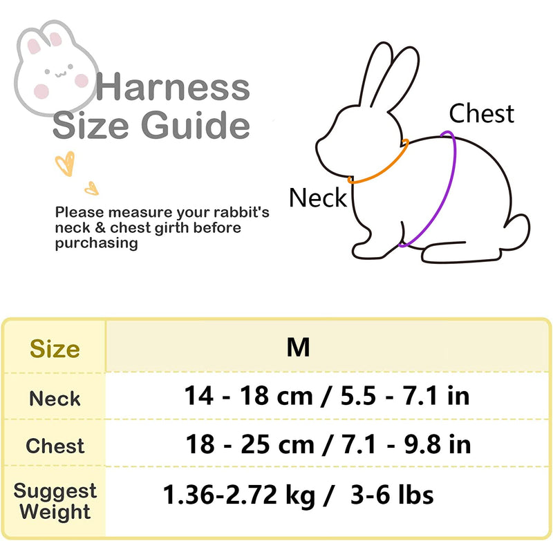 Pack of 2 Adjustable Soft Rabbit Harness, Breathable Rabbit Harness, Mesh Rabbit Harness, for Small Animal Rabbit Hamster Cat Outdoor (M, Blue, Pink) - PawsPlanet Australia