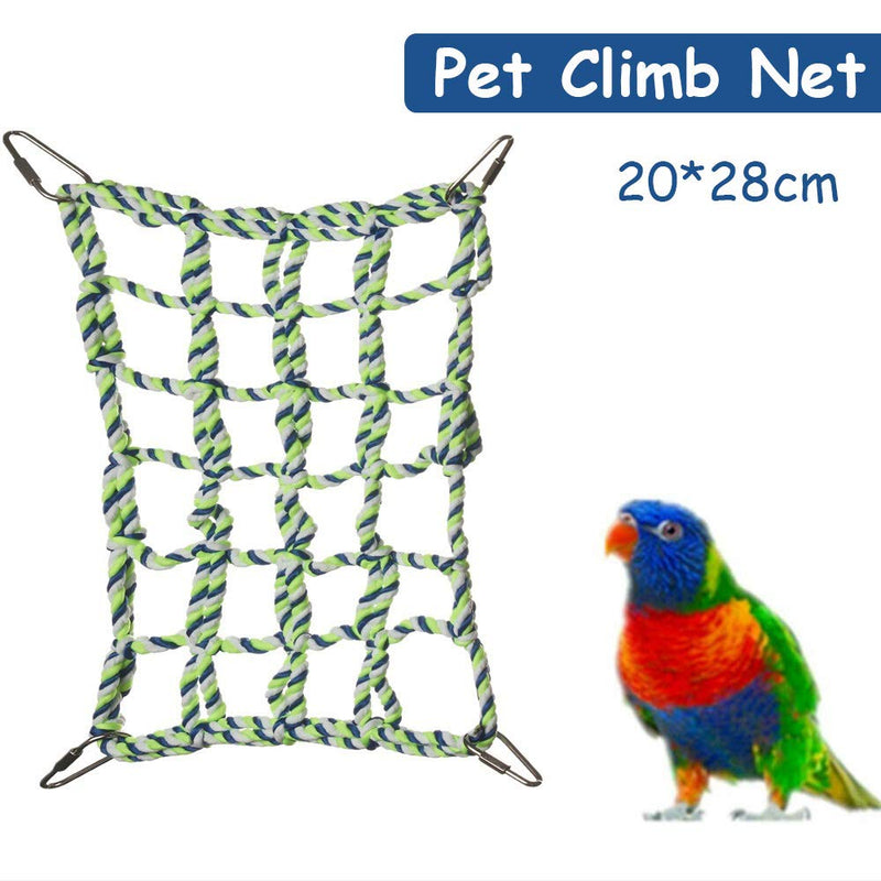 [Australia] - YIYU Masked Pet Toy Cotton Rope Net Ferret Macaw Parrot Swing Rope Hamster Climb Net Hanging Net Bird Toy Pet Supplies Climbing Ladder 