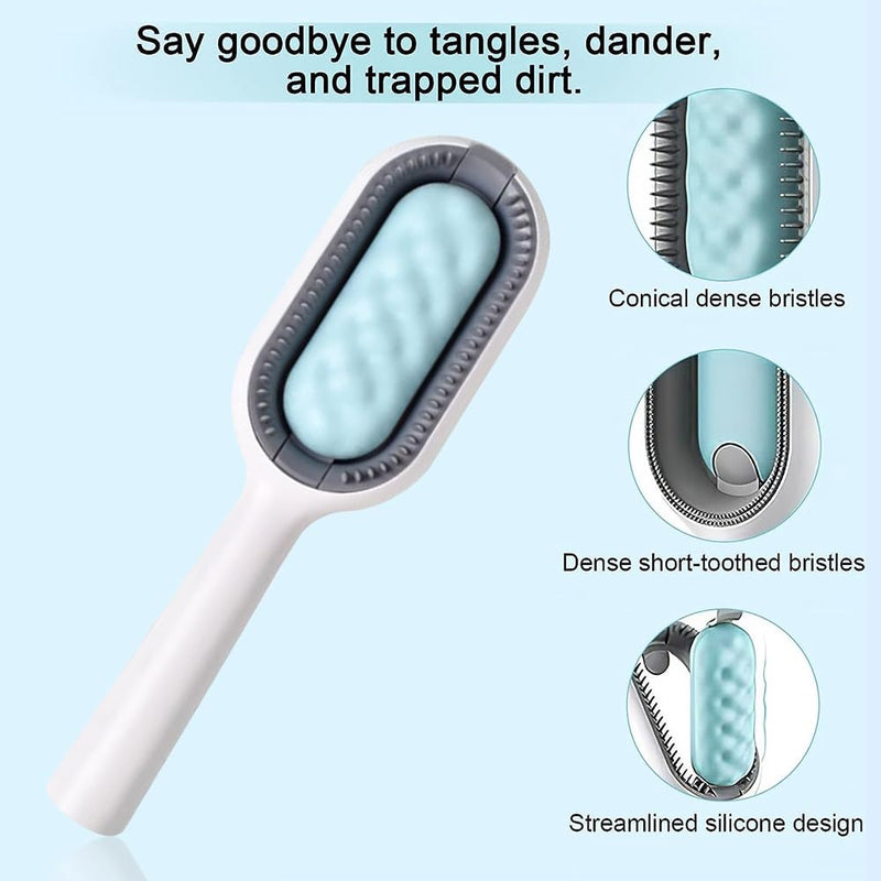 Hilloly Pet Grooming Brush, Bath Brush for Pets, Pet Cleaning Brush Floating Hair Brush, Hair Removal Brush with Water Tank, Dog Cat Hair Brush for Grooming and Grooming - PawsPlanet Australia