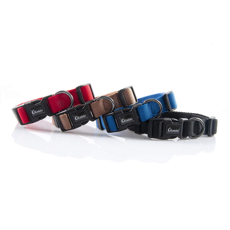 Olahibi Nylon Dog Collar for Small Dogs,Durable,Light Weight,Easy Clean,Easy Dry(S, Red) S(25-38cm) - PawsPlanet Australia
